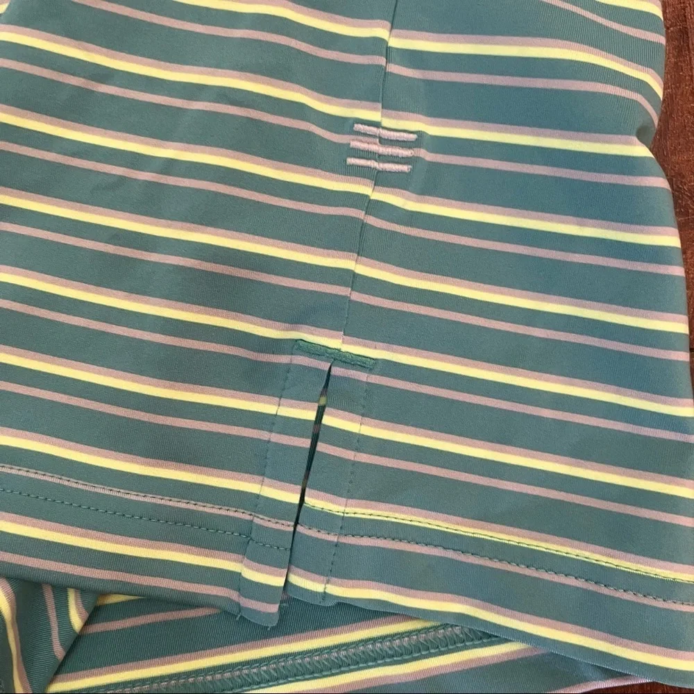 Adidas men polo shirt XL extra large SS short sleeve green yellow gray shirt